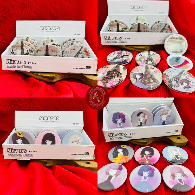 🎀آینه آرایشی جیبی طرح فانتزی🎀
