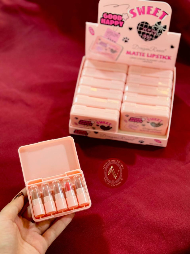 پک 5تایی رژلب جامد گودهپی دخترانه🤩😍