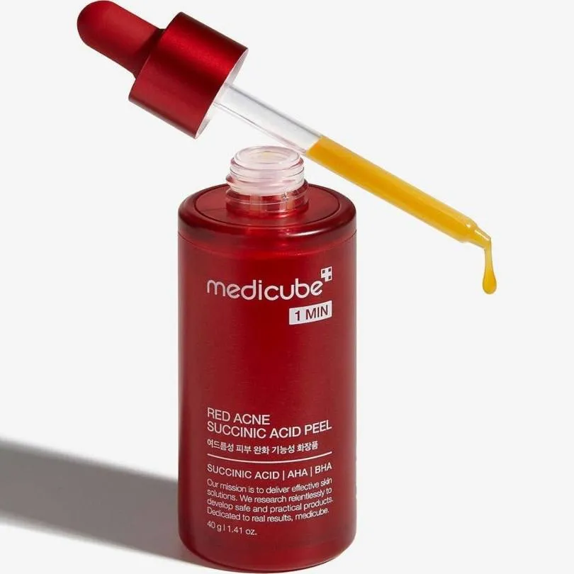 سرم پاک‌کننده و ضدجوش کره ای مدی‌کیوب مدل Red Succinic Acid