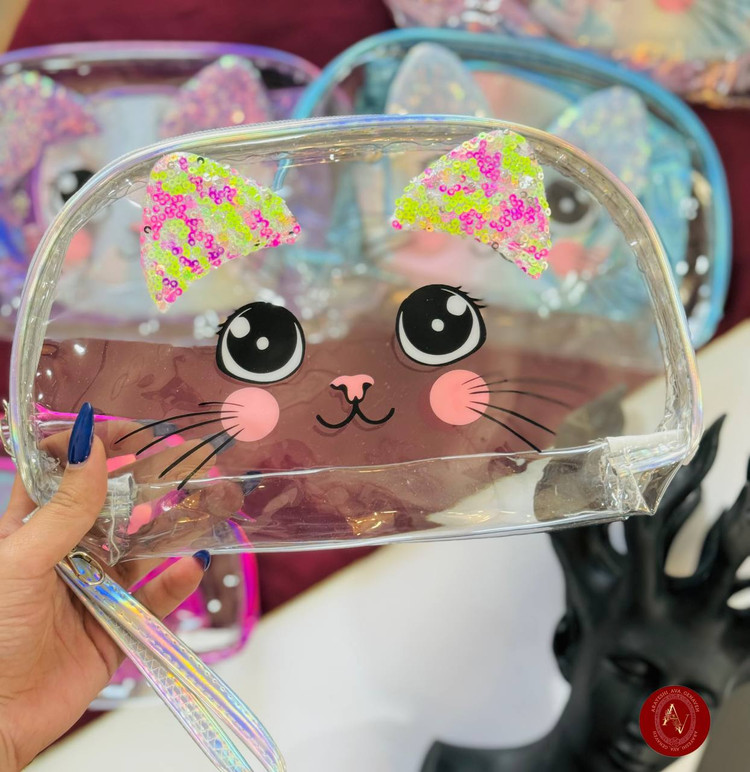 کیف ۳ تکه آرایشی ویکتوریا سکرت گربه ایی😻🎀