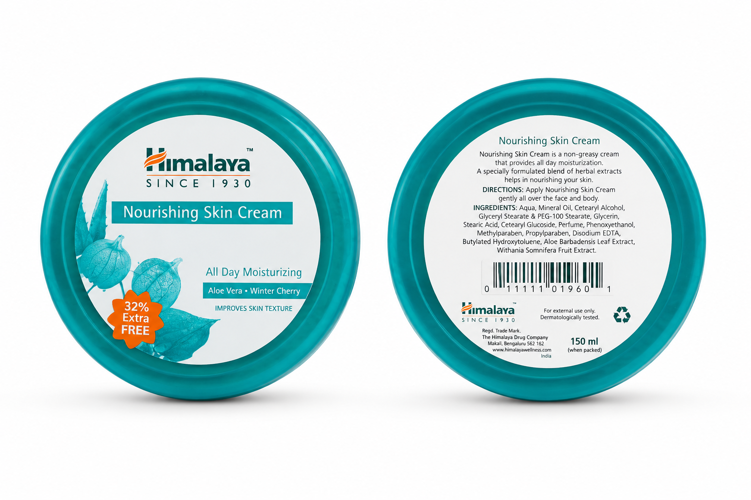 کرم مرطوب‌کننده و مغذی پوست هیمالیا Himalaya Nourishing Skin Cream حاوی آلوئه‌ورا و گیلاس